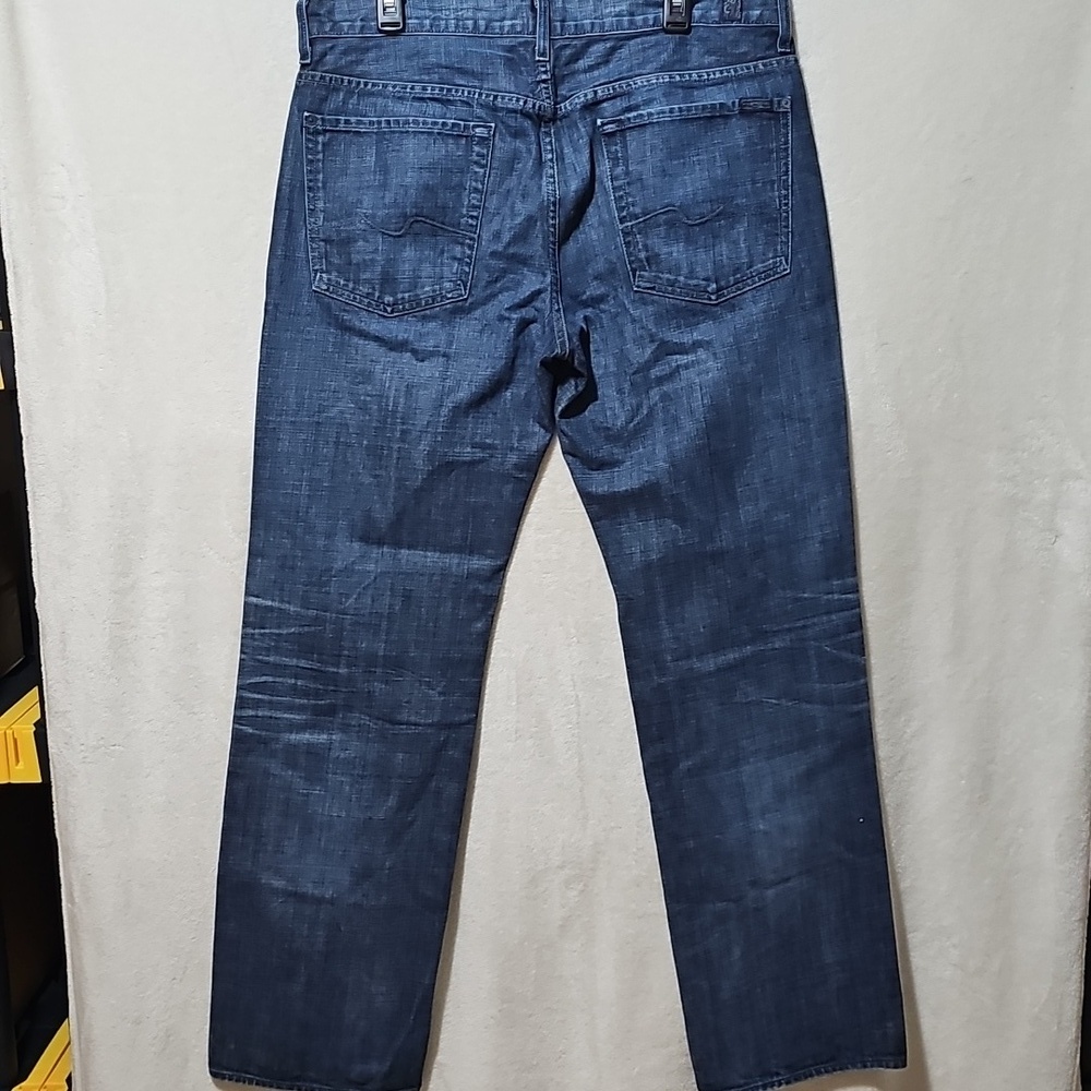 7 For All Mankind Austyn Jeans Mens 36x33 Relaxed Straight Medium Wash - Picture 3 of 5